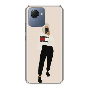 Силиконовый Чехол на Realme NARZO 50i Prime с картинкой Стильных Девушек (Стильная)