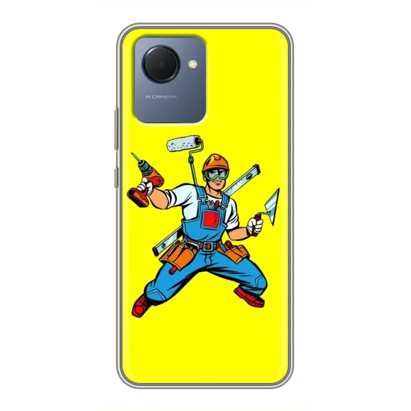 Чехол с рисунком «Строитель» для Realme NARZO 50i Prime Чехол с рисунком «Строитель» для Realme NARZO 50i Prime