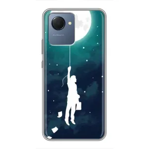 Чехол (ТПУ) с планетами на Realme NARZO 50i Prime (To The moon)