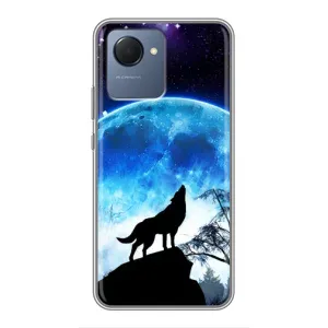 Чехол с Волком на Realme NARZO 50i Prime (Воет на луну)