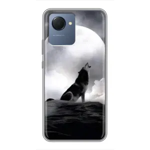 Чехол с Волком на Realme NARZO 50i Prime (Волк и луна)