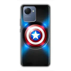 Чехол с Щитом Капитана Америки на Realme NARZO 50i Prime (Яркий Щит Капитана)