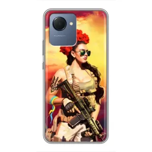 ЗСУ Чехлы (TPU) для Realme NARZO 50i Prime (Женщина солдат)