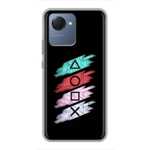 Чехол КИБЕРСПОРТ для Realme NARZO 50i Prime (Значки Sony)