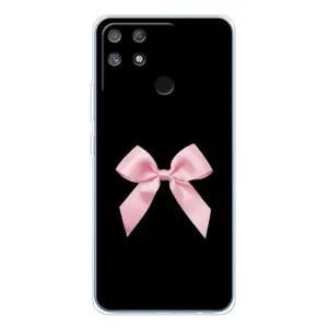 Чехол банты для Realme NARZO 80 Lite 4G (Бант на черном)