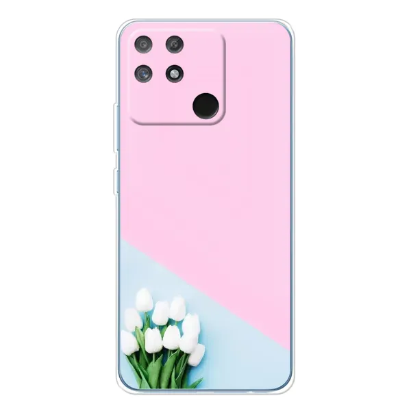Чехол с рисунком «Белые тюльпаны» для Realme NARZO 80 Lite 4G Чехол с рисунком «Белые тюльпаны» для Realme NARZO 80 Lite 4G