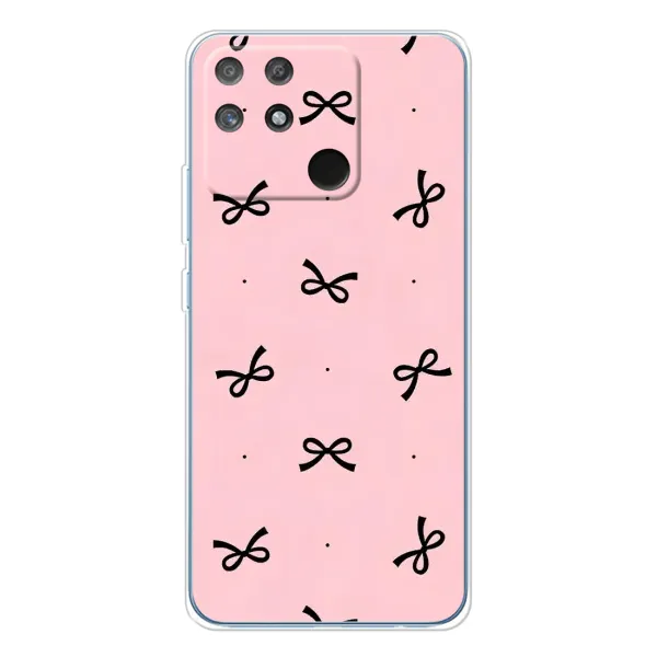 Чехол с рисунком «Черные бантики» для Realme NARZO 80 Lite 4G Чехол с рисунком «Черные бантики» для Realme NARZO 80 Lite 4G