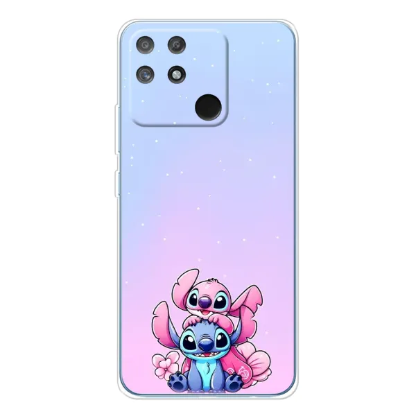 Чехол с рисунком «Энджл и Стич» для Realme NARZO 80 Lite 4G Чехол с рисунком «Энджл и Стич» для Realme NARZO 80 Lite 4G