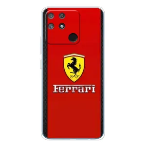 Силіконовий бампер з картинкою машини на Realme NARZO 80 Lite 4G (Ferrari Logo)