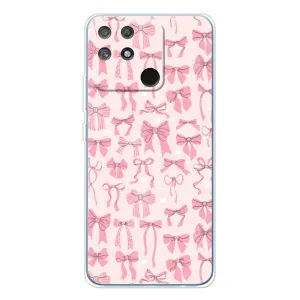 Чехол банты для Realme NARZO 80 Lite 4G (Фон бантики)