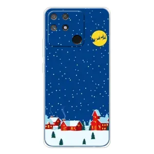 Силиконовый бампер на рождество для Realme NARZO 80 Lite 4G (Город в снегу)
