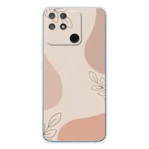 Чехол цветочный дизайн для Realme NARZO 80 Lite 4G (Коричневый фон)