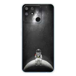Силиконовый Чехол с принтом "Космонавты" на Realme NARZO 80 Lite 4G (Космонавт романтик)