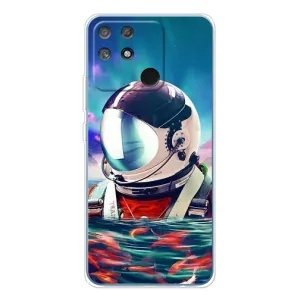Силиконовый Чехол с принтом "Космонавты" на Realme NARZO 80 Lite 4G (Космонавт в воде)