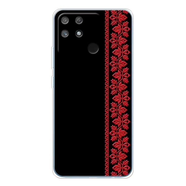 Чехол с рисунком «Красная Вышиванка» для Realme NARZO 80 Lite 4G Чехол с рисунком «Красная Вышиванка» для Realme NARZO 80 Lite 4G