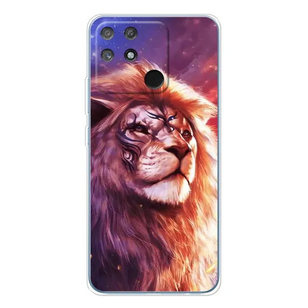 Чехол с рисунком «Красочный ЛЕВ» для Realme NARZO 80 Lite 4G