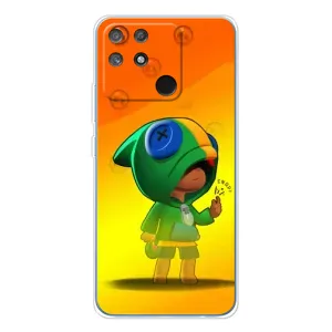 Чехол Бравл Старс для Realme NARZO 80 Lite 4G (LEON в кофте)