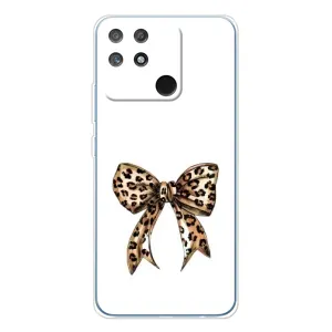 Чехол банты для Realme NARZO 80 Lite 4G (Леопардовый принт)