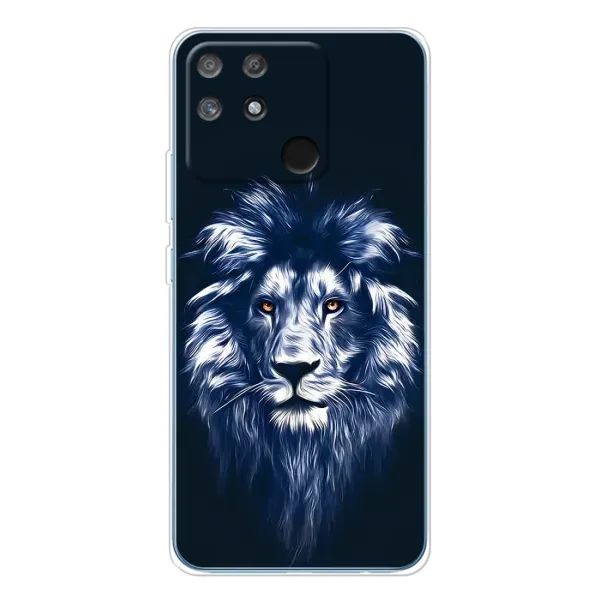 Чехол с рисунком «Лев - синий» для Realme NARZO 80 Lite 4G