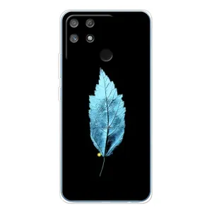 Чехол с картинками на черном фоне для Realme NARZO 80 Lite 4G (Листочек)