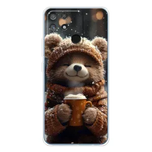 Друкований чохол 'Звірята з кавою' для Realme NARZO 80 Lite 4G (Ведмедик з кавою)
