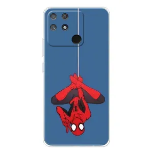 Чехол Супергерой Человека Паука на Realme NARZO 80 Lite 4G (На паутине)