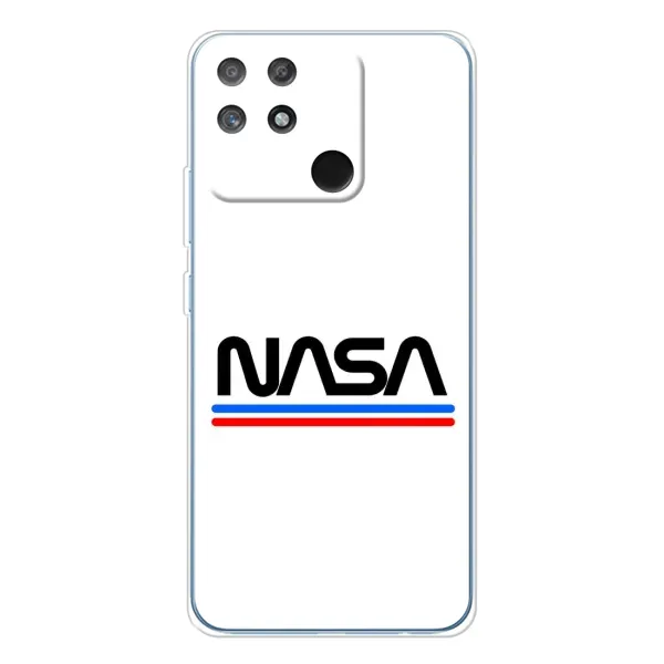 Чехол с рисунком «NASA на белом фоне» для Realme NARZO 80 Lite 4G Чехол с рисунком «NASA на белом фоне» для Realme NARZO 80 Lite 4G