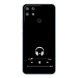 Чехол с картинками на черном фоне для Realme NARZO 80 Lite 4G (Плеер)