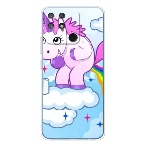 Чехол Unicorn на Realme NARZO 80 Lite 4G (Радуга единорожка)
