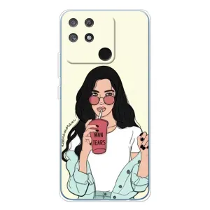 Силиконовый Чехол на Realme NARZO 80 Lite 4G с картинкой Стильных Девушек (С напитком)