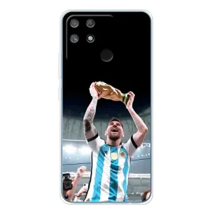 Чехлы Лео Месси Аргентина для Realme NARZO 80 Lite 4G (Счастливый Месси)