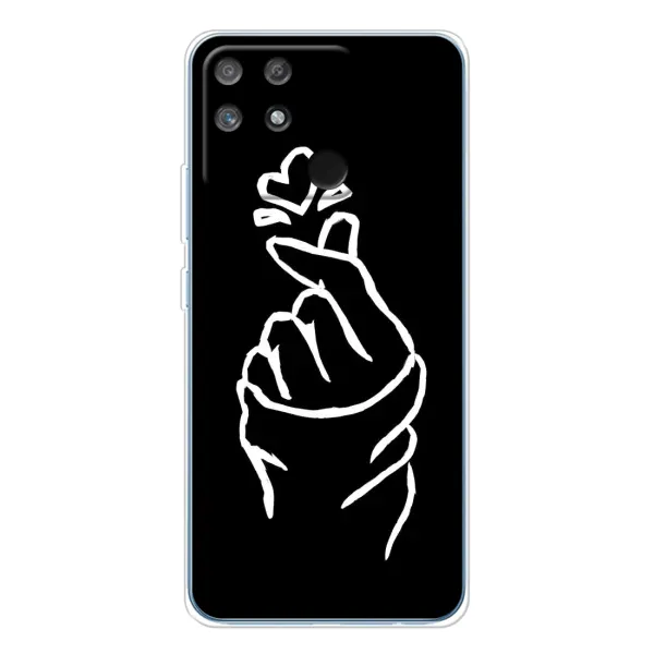 Чехол с рисунком «Сердце на черном» для Realme NARZO 80 Lite 4G Чехол с рисунком «Сердце на черном» для Realme NARZO 80 Lite 4G