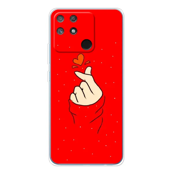 Чехол с рисунком «Сердце на красном» для Realme NARZO 80 Lite 4G Чехол с рисунком «Сердце на красном» для Realme NARZO 80 Lite 4G