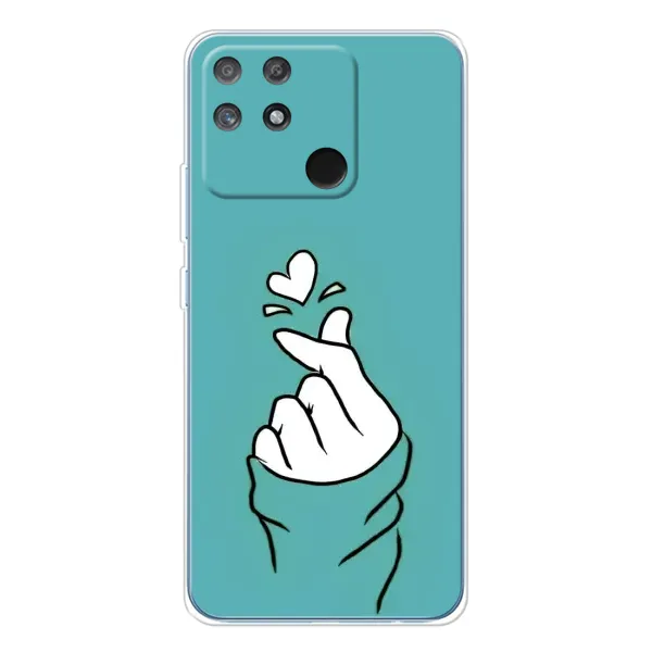 Чехол с рисунком «Сердечко на бирюзовом» для Realme NARZO 80 Lite 4G Чехол с рисунком «Сердечко на бирюзовом» для Realme NARZO 80 Lite 4G