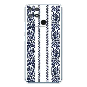 Силиконовый Чехол на Realme NARZO 80 Lite 4G с картинкой Вышиванки (Синяя вышиванка)