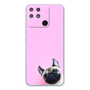 Бампер для Realme NARZO 80 Lite 4G с картинкой "Песики" (Собака на розовом)