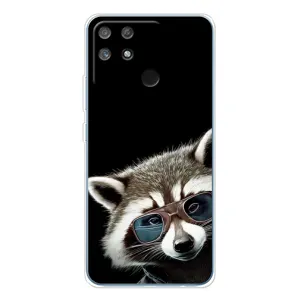 Силиконовый Чехол с Енотами на Realme NARZO 80 Lite 4G (Стильный Енот)