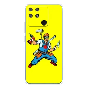 Силиконовый бампер (Работники) на Realme NARZO 80 Lite 4G (Строитель)