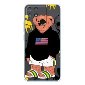 Чехлы Мишка Тедди для Нарзо 80 Лайт 4G (Teddy USA)