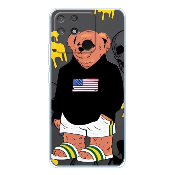 Чехол с рисунком «Teddy USA» для Realme NARZO 80 Lite 4G