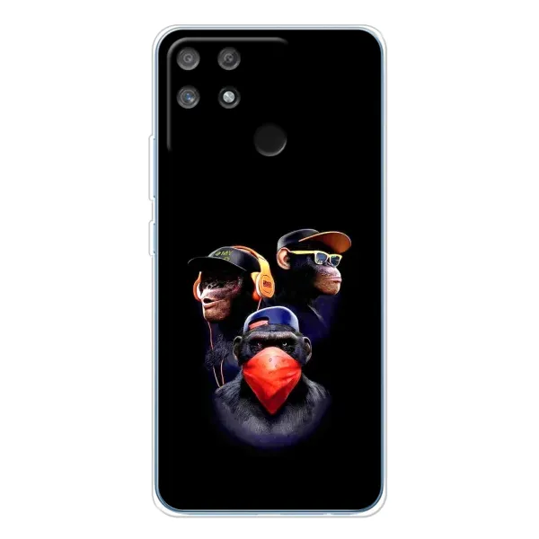 Чехол с рисунком «Три обезьяны» для Realme NARZO 80 Lite 4G Чехол с рисунком «Три обезьяны» для Realme NARZO 80 Lite 4G