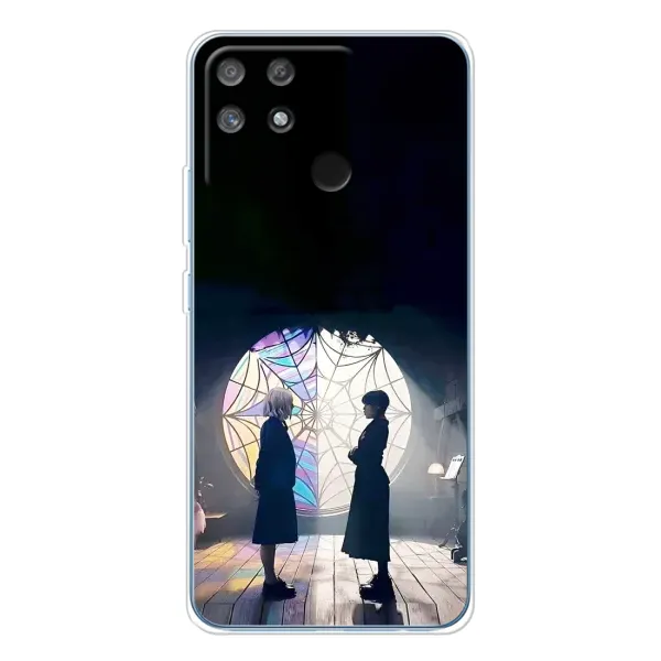 Чехол с рисунком «Уэнсдей и Энди» для Realme NARZO 80 Lite 4G Чехол с рисунком «Уэнсдей и Энди» для Realme NARZO 80 Lite 4G
