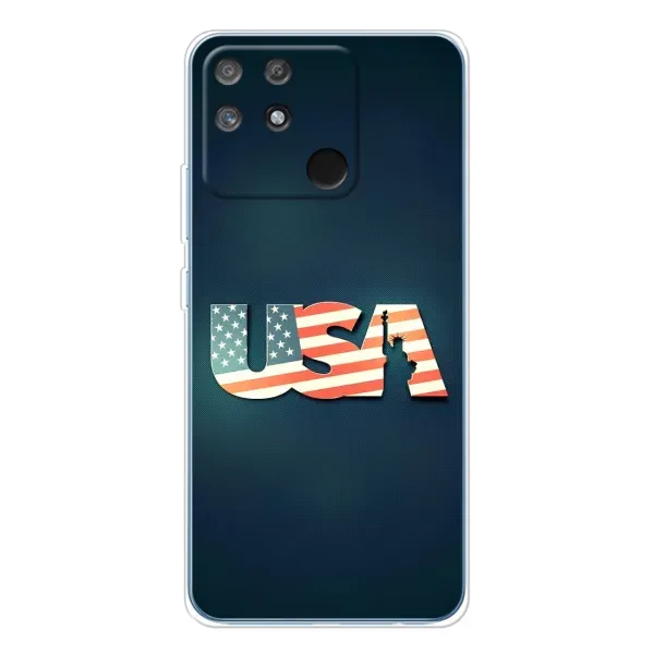 Чехол с рисунком «USA» для Realme NARZO 80 Lite 4G Чехол с рисунком «USA» для Realme NARZO 80 Lite 4G