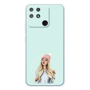 Силиконовый Чехол на Realme NARZO 80 Lite 4G с картинкой Стильных Девушек (В шапке)