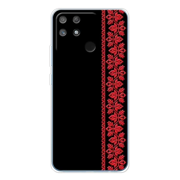 Чехол с рисунком «Вышиванка на черном» для Realme NARZO 80 Lite 4G Чехол с рисунком «Вышиванка на черном» для Realme NARZO 80 Lite 4G