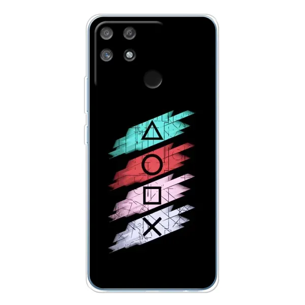 Чехол с рисунком «Значки Sony» для Realme NARZO 80 Lite 4G Чехол с рисунком «Значки Sony» для Realme NARZO 80 Lite 4G