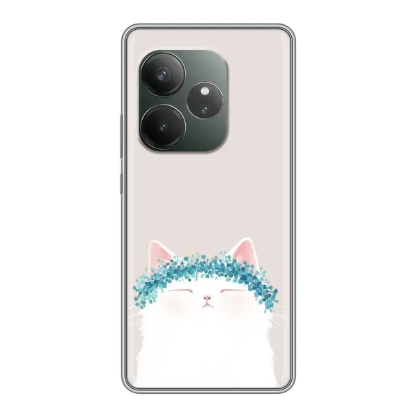 Чехол с рисунком «Белый котик» для RealMe Neo7