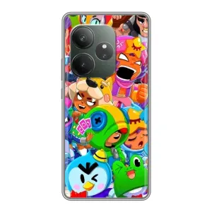 Силиконовый Чехол на RealMe Neo7 с картинкой Brawl Stars (Brawl-Stars)