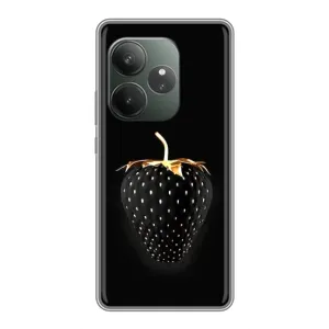 Чехол с изображением  вкусной еды для RealMe Neo7 (Чёрная клубника)