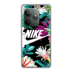 Силиконовый Чехол на RealMe Neo7 с картинкой Nike (Цветочный Nike)